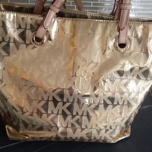Michael Kors Shimmering Gold Tote Bag